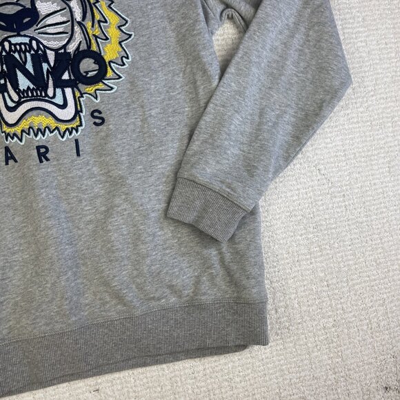 Kenzo Paris Gray Fleece Crew Neck Long Sleeves Pullover Sweatshirt (Read for sz) - Picture 5 of 14